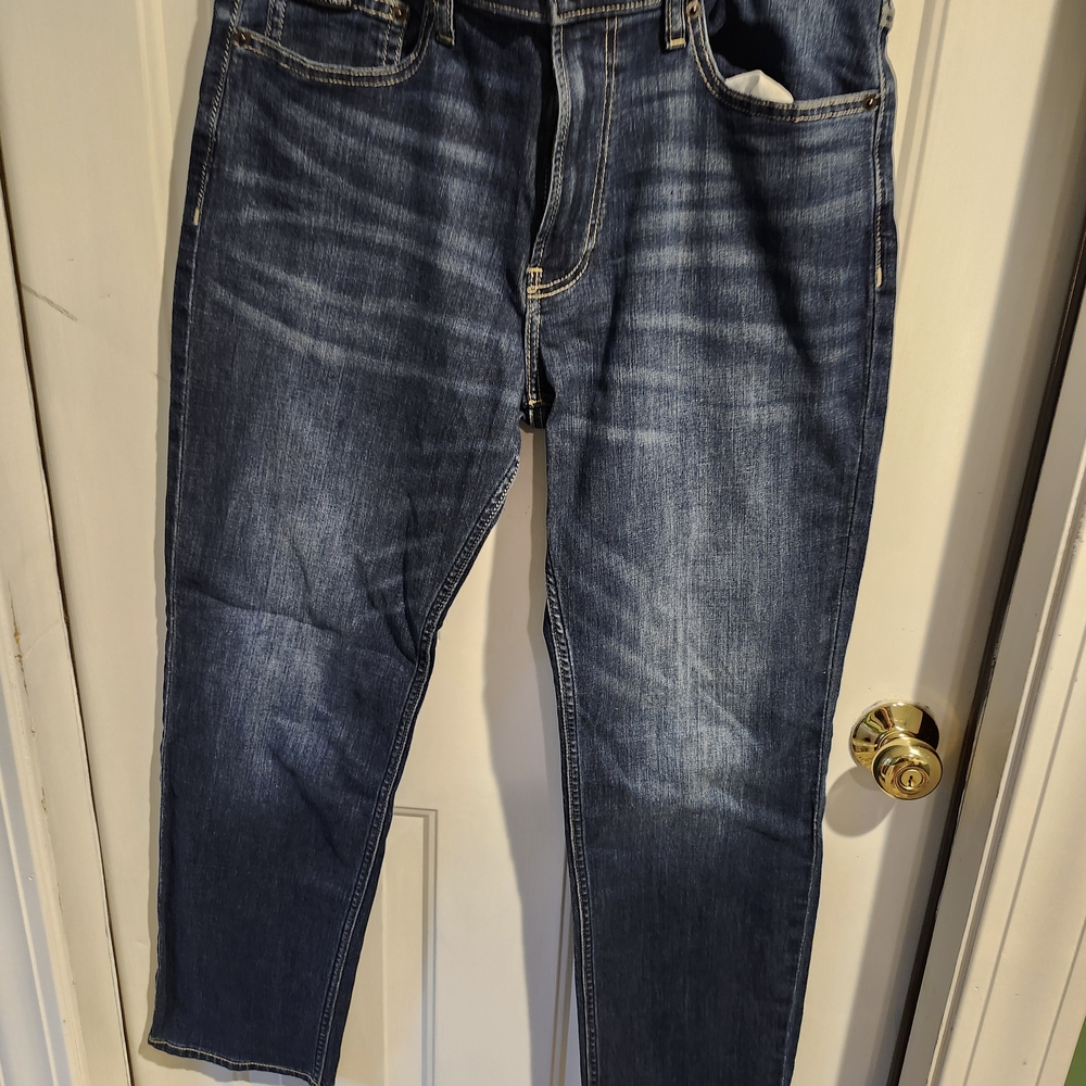Calvin Klein Men's Blue Straight Jeans Classic Denim